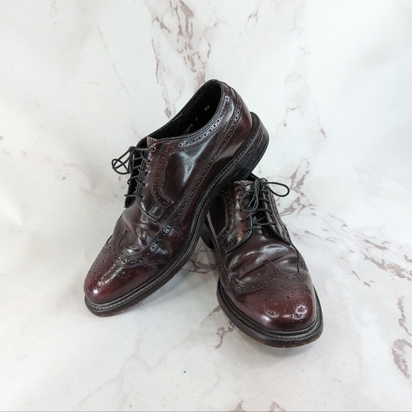 Florsheim Shoes Mens 8.5 Wing Ox Oxford Red Lace Up 66400 - Picture 1 of 11